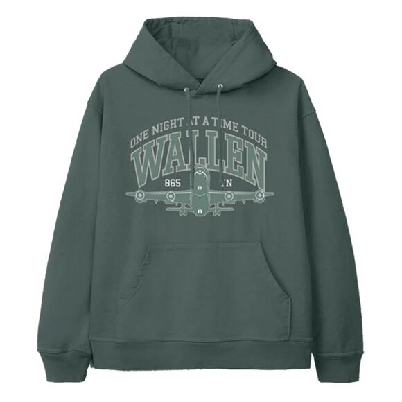 Morgan Wallen Tops - Morgan Wallen One Night At A Time World Tour Hoodie Green Size M